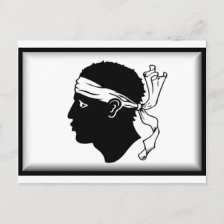 Korsika-Flagge Postkarte