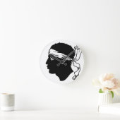 Korsika-Flagge Runde Wanduhr (Zuhause)