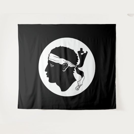 Korsika-Flagge Tapestry Wandteppich (Vorderseite (Horizontal))