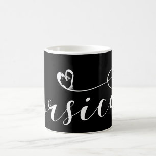 Korsika-Flaggen-Herz, Corsican, Frankreich Kaffeetasse
