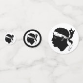 Korsika-Flaggentisch Confetti Konfetti (Rückseiten)