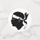 Korsika-Flaggentisch Confetti Konfetti (Klein Vorderseite)