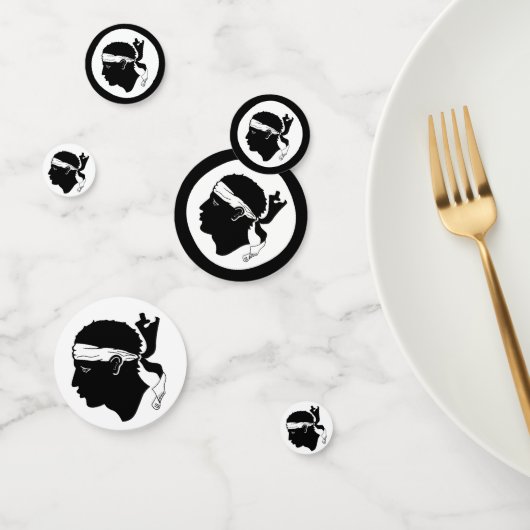 Korsika-Flaggentisch Confetti Konfetti (Gruppe)