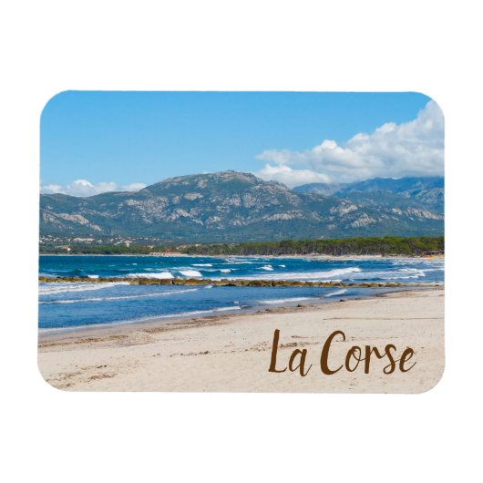 Korsika Frankreich Strand und Gebirge Souvenir Magnet (Horizontal)