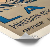 Korsika Frankreich Vintage Reiseplakat Poster (Ecke)