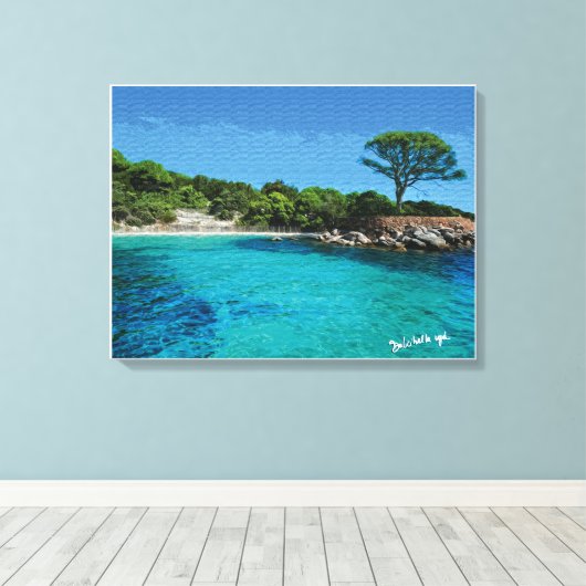 Korsika Leinwanddruck (Insitu (Holzboden))