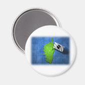 Korsika mit eigener Flagge Magnet (Vorderseite/Rückseite)