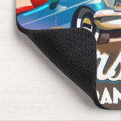 Korsika Retro Autoreisplakat Mousepad (Ecke)