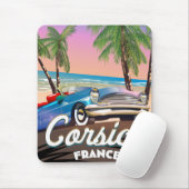 Korsika Retro Autoreisplakat Mousepad (Mit Mouse)