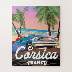 Korsika Retro Autoreisplakat Puzzle
