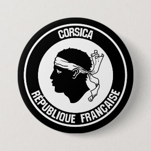 Korsika-RundEmblem Button