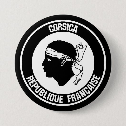 Korsika-RundEmblem Button (Vorderseite)