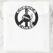 Korsika Runder Aufkleber (Tasche)