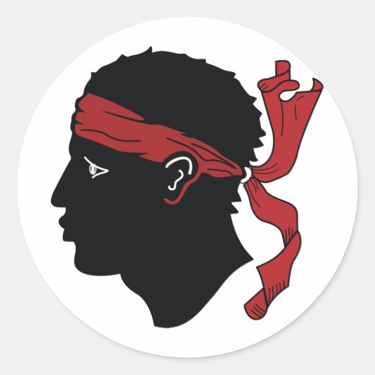 Korsika Runder Aufkleber (Vorderseite)