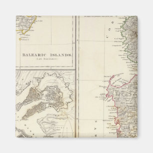 Korsika, Sardinien, Balearen, Valletta Magnet