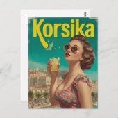 Korsika Vintag Postkarte (Vorne/Hinten)