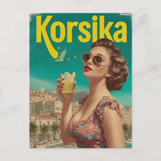 Korsika Vintag Postkarte (Vorderseite)