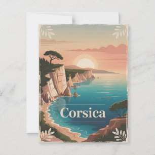 Korsika Vintage Postkarte