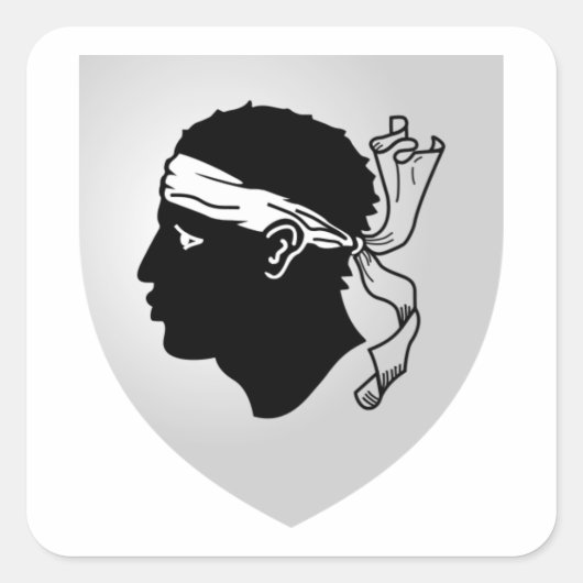 Korsika-Wappen Quadratischer Aufkleber (Vorderseite)