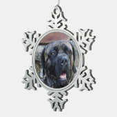 Korsograu Schneeflocken Zinn-Ornament (Rechts)