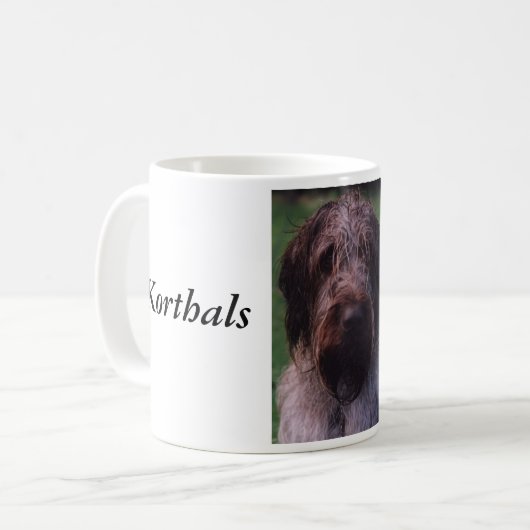 Korthals Griffon - Tsjip Porträt Kaffeetasse (Vorderseite Links)
