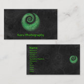 Koru Fotografie Visitenkarte (Vorne/Hinten)