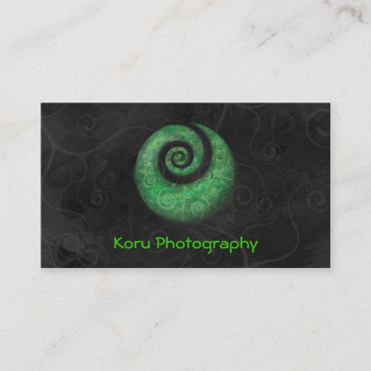 Koru Fotografie Visitenkarte (Vorderseite)