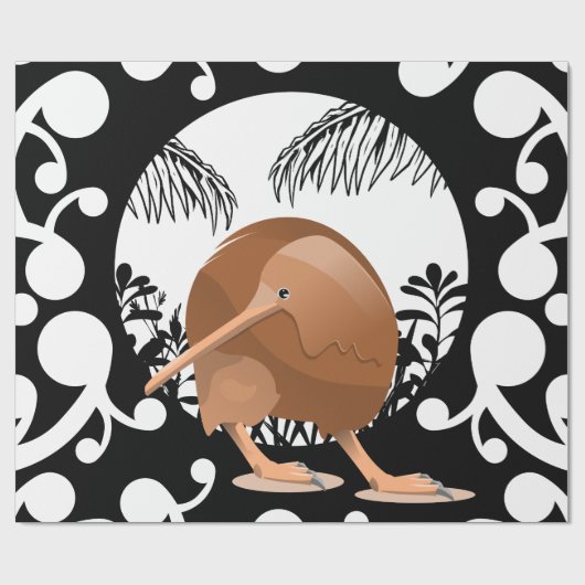 Koru Kiwi Geschenkpapier (Flach)