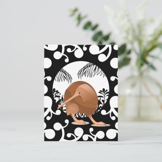 Koru Kiwi Postkarte (Stehend Vorderseite)