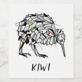Koru Kiwi Weinetikett (Einzelnes Label)