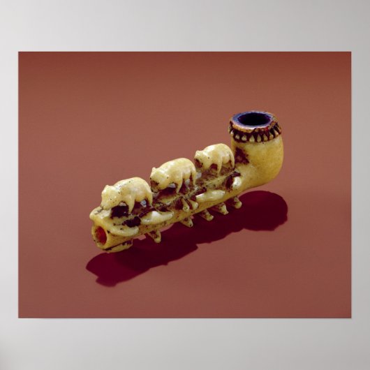 Korvack-Pfeife mit geschnitzten Polarbären Poster (Vorne)