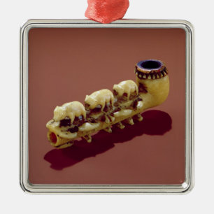 Korvack Rohr mit geschnitzten Eisbären Silbernes Ornament