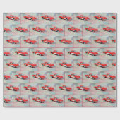 Korvette 1957 auf der Straßenkarte Geschenkpapier (Flach)