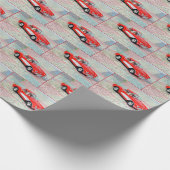 Korvette 1957 auf der Straßenkarte Geschenkpapier (Ecke)