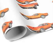 Korvette 1970: Orange Finish Geschenkpapier (Rolleneckpunkt)