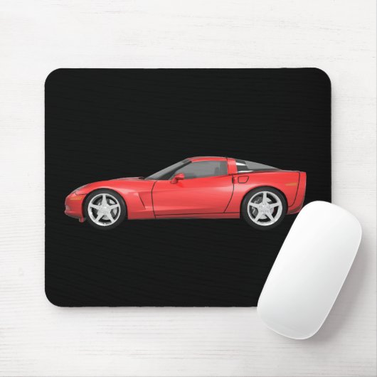 Korvette 2008: Sport-Auto: Rotes Ende: Mousepad (Mit Mouse)
