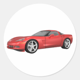 Korvette 2008: Sport-Auto: Rotes Ende: Runder Aufkleber