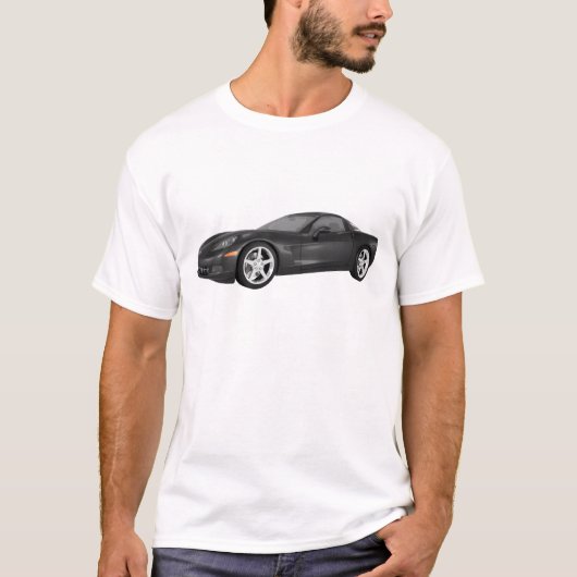 Korvette 2008: Sport-Auto: Schwarzes Ende T-Shirt (Vorderseite)