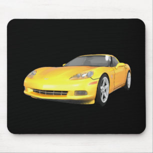 Korvette 2008: Sportwagen: Gelbes Finish: Mousepad
