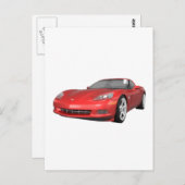 Korvette 2008: Sportwagen: Red Finish: Postkarte (Vorne/Hinten)