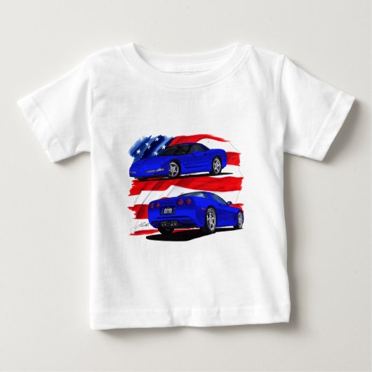 Korvette-Blau-Auto 1999-04 Baby T-shirt (Vorderseite)