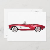Korvette C1 1961: Candy Apple Finish: Postkarte (Vorne/Hinten)