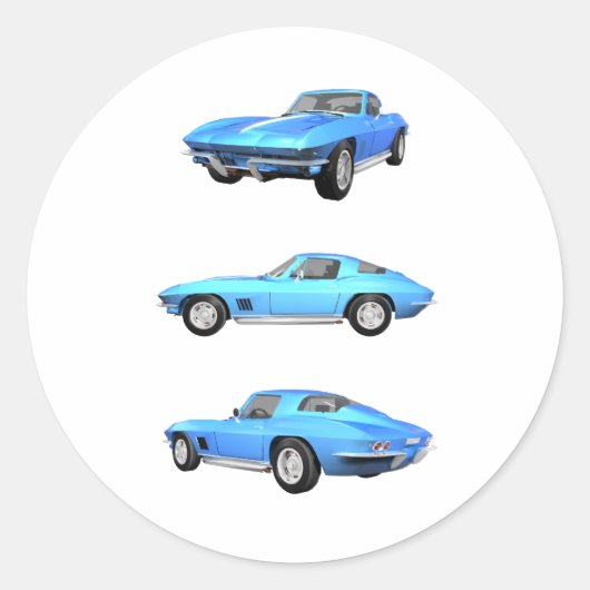 Korvette C2 1967: Runder Aufkleber (Vorderseite)