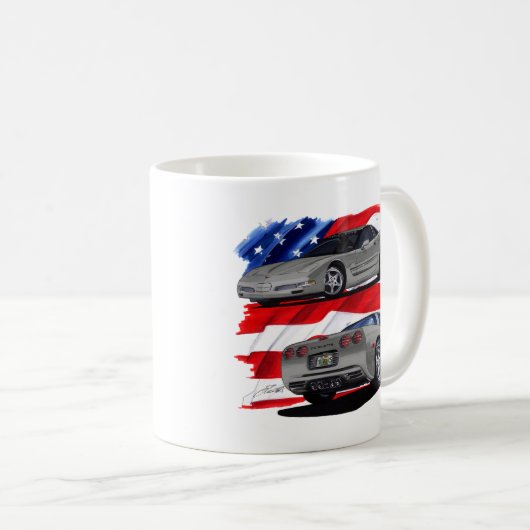 Korvette-Grau-Auto 1999-04 Kaffeetasse (VorderseiteRechts)