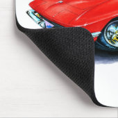 Korvette-Rot-Auto 1963-64 Mousepad (Ecke)