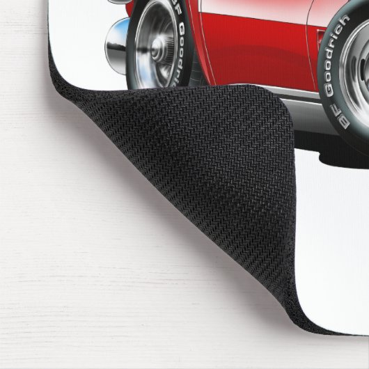 Korvette-Rot-Auto 1968-72 Mousepad (Ecke)