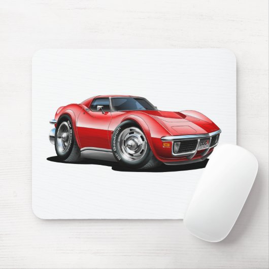 Korvette-Rot-Auto 1968-72 Mousepad (Mit Mouse)
