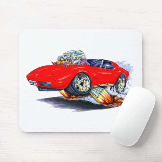 Korvette-Rot-Auto 1973-76 Mousepad (Mit Mouse)