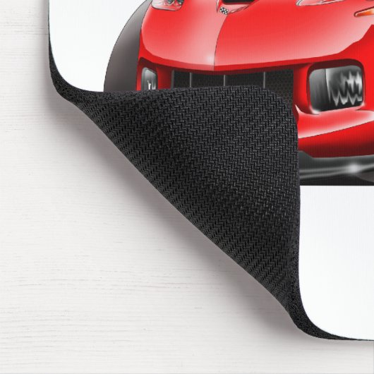 Korvette-Rot-Auto 2005-09 Mousepad (Ecke)