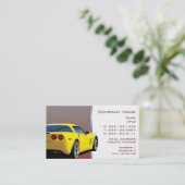 Korvette-Rückseiten-Visitenkarten Visitenkarte (Stehend Vorderseite)